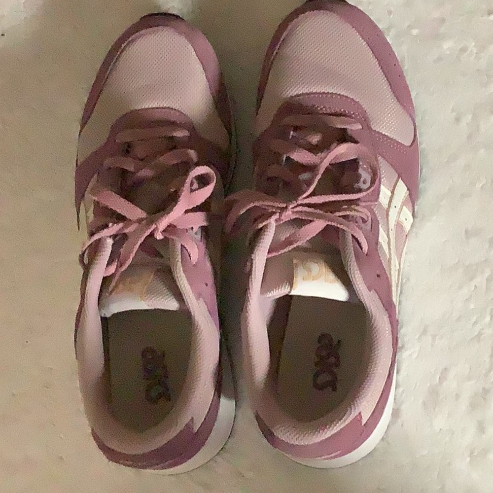 ASICS Pink,purple, and White Sneakers hardly worn